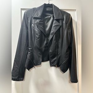 BLANKNYC Faux Leather Black Motorcycle Jacket Size S